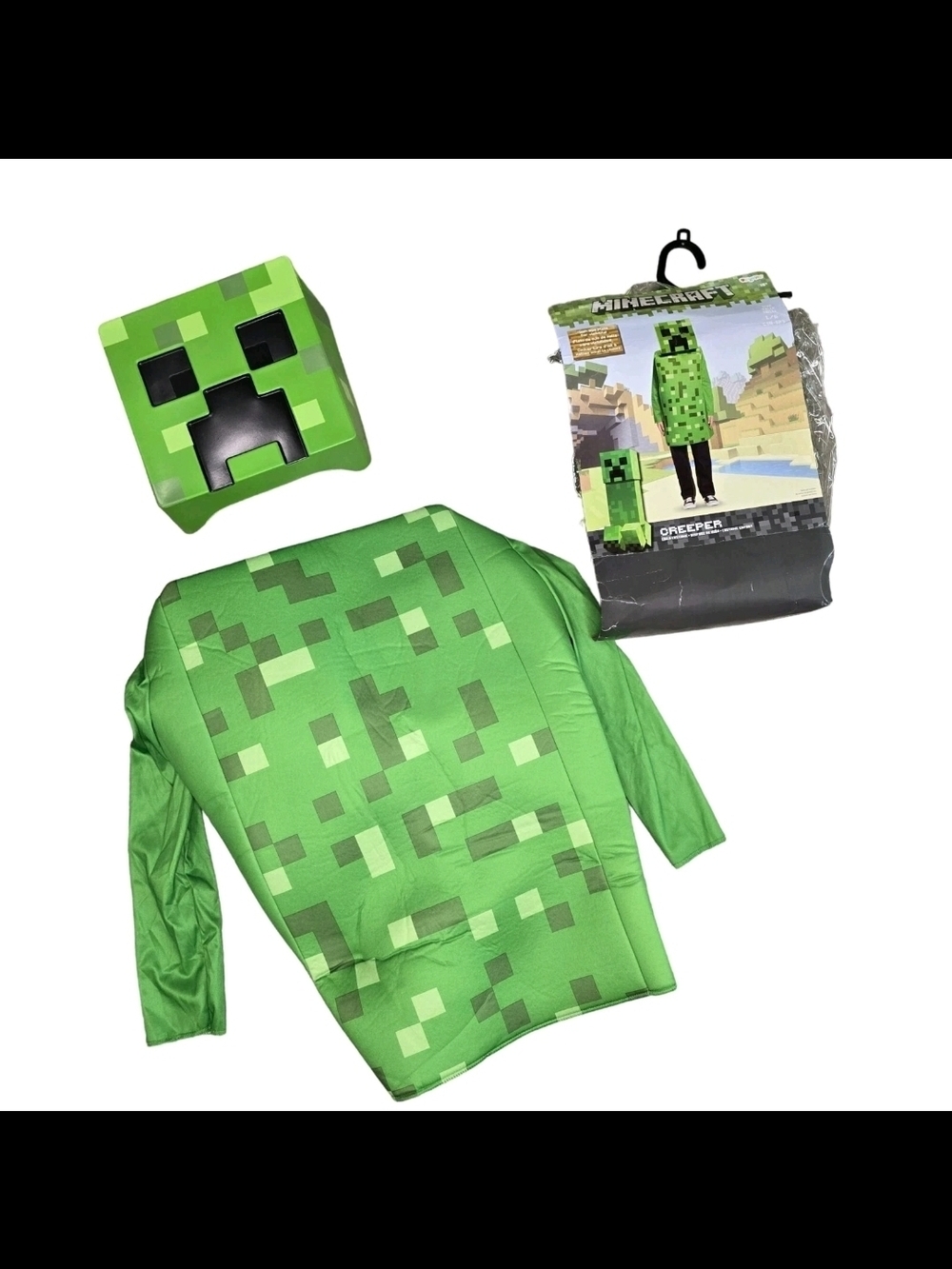 Minecraft Creeper Costume With Mask - Kids Small 4/6 - Halloween